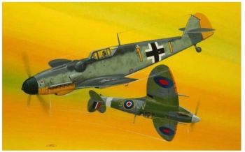 REV03710 - Gevechtsset Vliegtuig BF109G-10 & SPITFIRE om in elkaar te zetten en te schilderen
