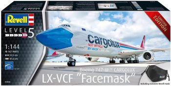 REV03836 - Boeing 747-8F CARGOLUX LX-VCF GEZICHTSMASKER om te monteren en te schilderen