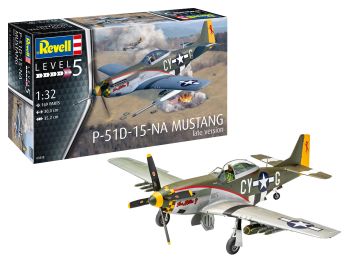 REV03838 - Vliegtuig P-51D Mustang (late versie) om in elkaar te zetten en te schilderen