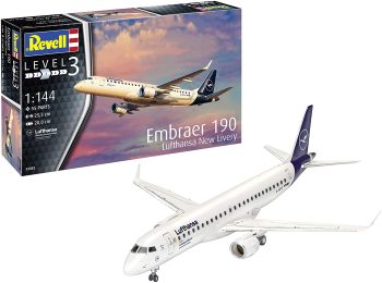 REV03883 - Vliegtuig Embraer 190 Lufthansa Nieuwe kleurstelling om in elkaar te zetten en te schilderen