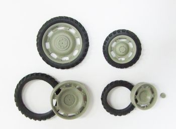 ART04214 - 4 smalle wielen - Voor 39 mm - Achter 53 mm