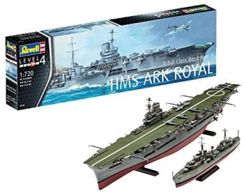 REV05149 - HMS Ark Royal & Tribal Class Destroyer vliegdekschip om te monteren en te schilderen