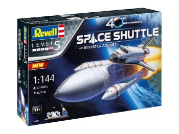 REV05674 - Space Shuttle & Rockets 40e Booster-cadeauset. Verjaardag om in elkaar te zetten en te schilderen
