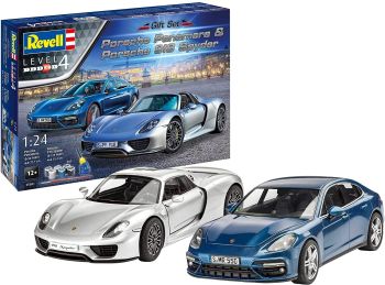 REV05681 - Porsche set met verf en lijm om in elkaar te zetten en te lakken