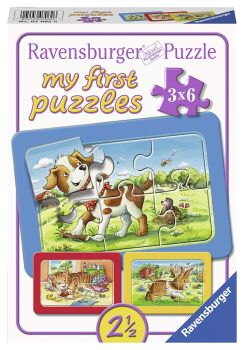 RAV07062 - Mijn eerste puzzels - 3 puzzels van 6 stukjes - Mijn dierenvrienden