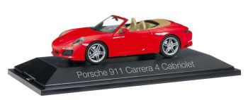 HER071109 - PORSCHE 911 Carrera 4 cabrio rood