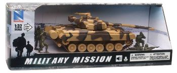 NEW01756 - M1 A1 tank en soldaten met geluid en lichten
