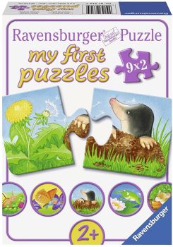 RAV07313 - Mijn eerste puzzels - 9 puzzels van 2 stukjes - Dieren in de tuin