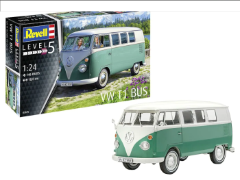 REV07675 - VOLKSWAGEN T1 Groen-witte bus om in elkaar te zetten en te schilderen
