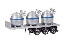 HER076838-002 - Semi flatbed 3 assen met 3 tanks