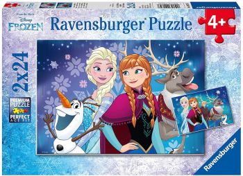 RAV090747 - Puzzel 2x24 stukjes Frozen Aurora Borealis