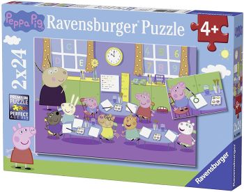 RAV090990 - Puzzel 2x24 Stukjes PEPPA op school