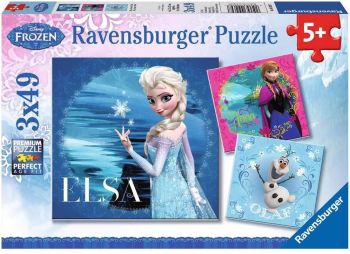 RAV092697 - Puzzel 3x49 stukjes Frozen Elsa Anna en Olaf