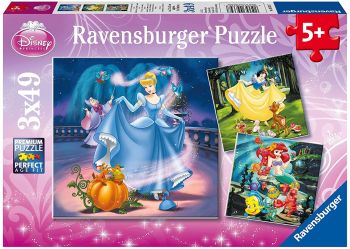 RAV093397 - Disney Princess puzzel van 3x49 stukjes