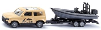SIK1126 - LAND ROVER Defender - SAFARI met boot in blisterverpakking