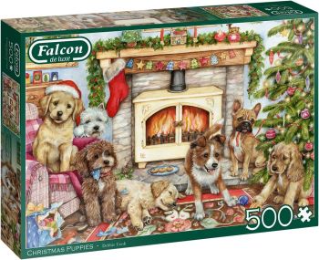 JMB11310 - Puzzel 500 stukjes Kerstmis puppies