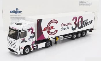 ELI117864 - MERCEDES-ACTROS 1851 4x2 met 3 Assige aanhangwagen - Transport T.S.E. France 30 ANS
