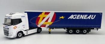 ELI118205 - DAF XG 4x2 met 3 Asaanhangwagen Transports AGENEAU