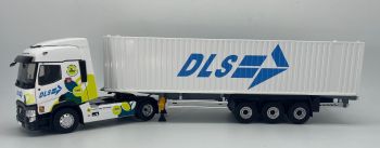 ELI118370 - RENAULT T 480 4x2 met containerdrager en container - Transport DLS