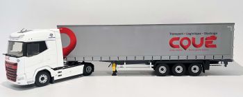 ELI118452 - DAF XG 4x2 met 3-assige schuifzeilaanhanger, COUE Transport