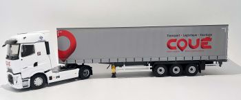 ELI118539 - RENAULT T HIGH 4x2 2023 met schuifzeilaanhanger, COUE Transport