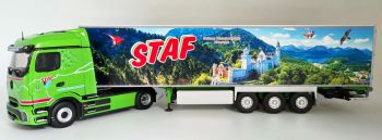 ELI118599 - MERCEDES-BENZ E-Actros 600 4x2 met STAF 3-assige koelwagen - Kasteel Neuschwanstein