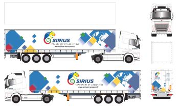 ELI118807 - VOLVO FH 4x2 2020 met 3-assige tautliner trailer met zeilen SIRIUS Transport et Logistique