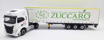ELI118851 - IVECO S-WAY NP 4x2 met 3-assige schuifzeiltrailer, ZUCCARO TRANSPORTI BIANCO