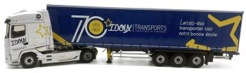 ELI118918 - DAF XG 4x2 met 3-assige schuifzeiloplegger – Transports IDOUX 70-jarig jubileum
