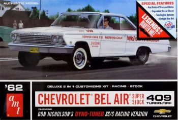 AMT1283/12 - CHEVROLET BelAir Super Stock 1962 Don Nicholson's om te monteren en te schilderen