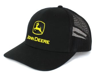 1308-3344-BK - Zwarte JOHN DEERE pet met mesh achterkant