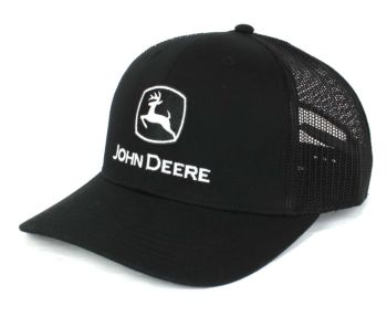 1308-3345-BK - Zwarte pet met mesh achterkant JOHN DEERE
