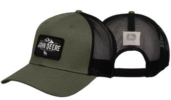 MC13080622OV - John Deere kaki pet met zwarte mesh achterkant