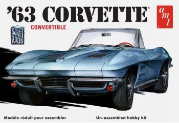 AMT1335M/12 - CHEVROLET Corvette Cabriolet 1963 om te assembleren en te schilderen
