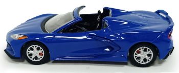 GREEN13370-E - 2021 Corvette Stingray Convertible, GL Muscle-serie, blauw, nog in de originele verpakking.