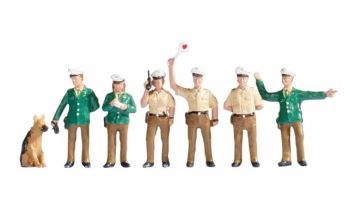 NOC15090 - 6 Duitse politieagenten met accessoires