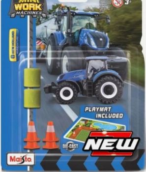 MST15592N - Set mini-werkvoertuigen - NEW HOLLAND T7  met accessoires in blisterverpakking