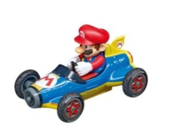 CARRERA15817069-A - Blauw en geel MARIO KART wrijving auto in doos - Mario