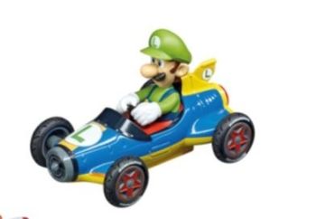 CARRERA15817069-C - Blauwe MARIO KART wrijving auto in doos - Luigi