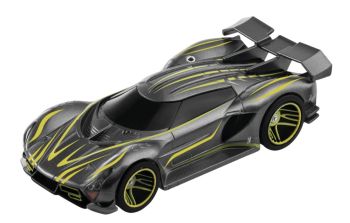 CARRERA15817084-B - Grijs-gele "Tuning" Hyper Sportwagen (wrijvingsaandrijving)