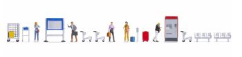 NOC16268 - Thematische figuren - Perron - 5 passagiers met accessoires