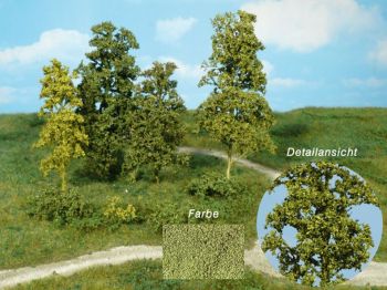 HEK1672 - 15 Bomen en struiken in natuurlijke vezels - donkergroen