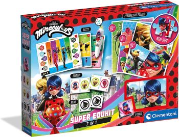 CLE18111 - Super Edukit Miraculos 7 in 1 - 3 legpuzzels 1 kubus puzzel Memo Domino Quiz vel met elektronische pen