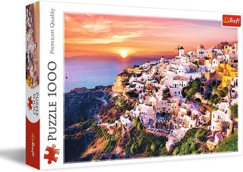 TRF10435 - Puzzel 1000 stukjes Een zonsondergang boven Santorini