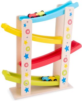 NCT10540 - Houten auto glijbaan