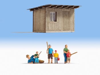 NOC12036 - Kleine hut met vissen vissen