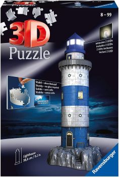 RAV125777 - 3D-puzzel 216 stukjes verlichte vuurtoren