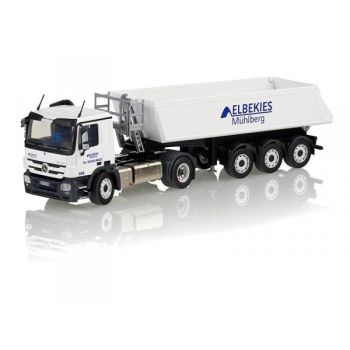 CON72202/05 - MERCEDES-BENZ Actros MP03 met SCHMITZ CARGOBULL "ELBEKIES MÜHLBERG" 3-assige kipper