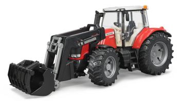 BRU3047 - MASSEY FERGUSON 7624 met vorken Schaal: 1/16