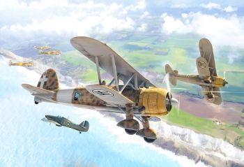 ITA1437 - TWEEDEKKER fiat CR.42 Falco om te monteren en te schilderen